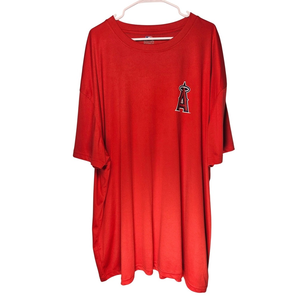MLB Los Angeles Angels Red Short Sleeve T-Shirt Mens 4XL Genuine Merchandise